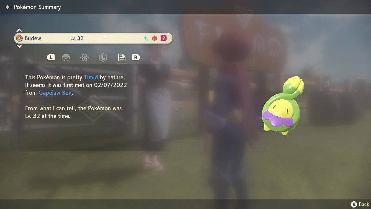 Pokemon Legends Arceus Shiny Alpha Budew Max Effort Levels 6IV-EV Trained - Pokemon4Ever