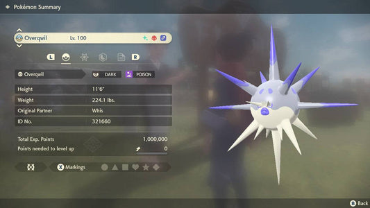 Pokemon Legends: Arceus Shiny Alpha Overqwil Max Effort Levels 6IV-EV Trained - Pokemon4Ever