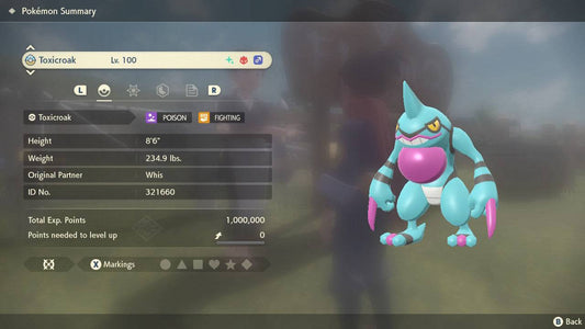 Pokemon Legends: Arceus Shiny Alpha Toxicroak Max Effort Levels 6IV-EV Trained - Pokemon4Ever