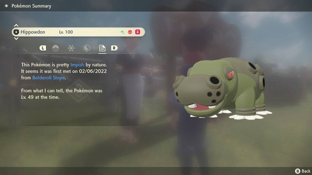 Pokemon Legends: Arceus Shiny Alpha Hippowdon Max Effort Levels 6IV-EV Trained - Pokemon4Ever