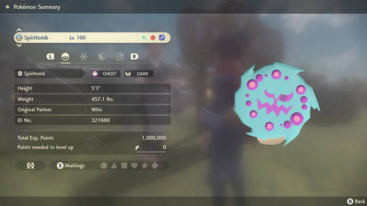 Pokemon Legends: Arceus Shiny Alpha Spiritomb Max Effort Levels 6IV-EV Trained - Pokemon4Ever