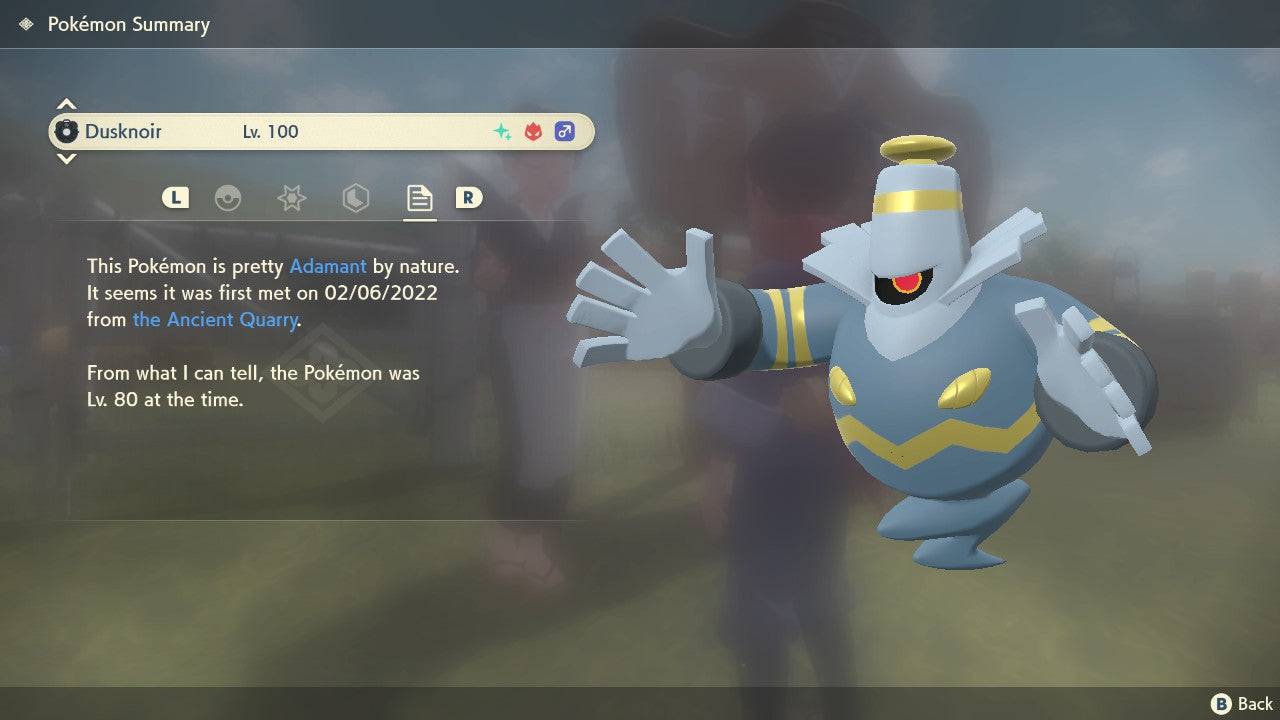 Pokemon Legends Arceus Shiny Alpha Dusknoir Max Effort Levels 6IV-EV Trained - Pokemon4Ever