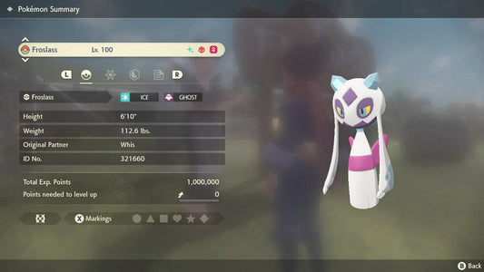 Pokemon Legends Arceus Shiny Alpha Froslass Max Effort Levels 6IV-EV Trained - Pokemon4Ever