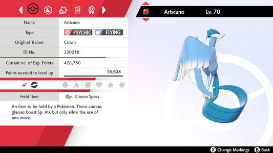 Pokemon Sword and Shield Ultra Shiny Galarian Articuno 6IV-EV Trained - Pokemon4Ever