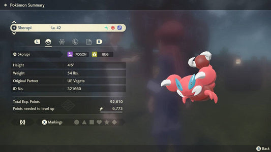 Pokemon Legends: Arceus Shiny Alpha Skorupi Max Effort Levels 6IV-EV Trained - Pokemon4Ever