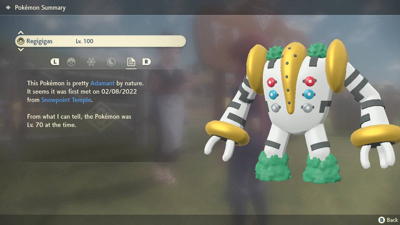 Pokemon Legends Arceus Regigigas Max Effort Levels 6IV-EV Trained - Pokemon4Ever