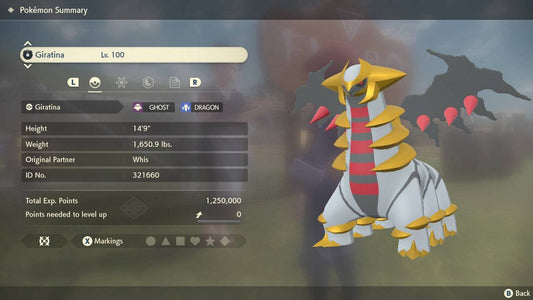 Pokemon Legends Arceus Giratina Max Effort Levels 6IV-EV Trained - Pokemon4Ever