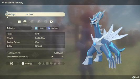Pokemon Legends Arceus Dialga Max Effort Levels 6IV-EV Trained - Pokemon4Ever