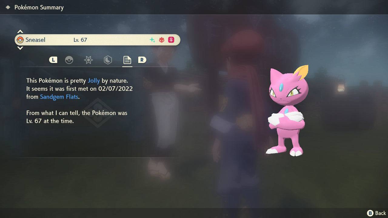 Pokemon Legends: Arceus Shiny Alpha Sneasel Max Effort Levels 6IV-EV Trained - Pokemon4Ever