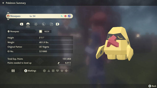 Pokemon Legends: Arceus Shiny Alpha Nosepass Max Effort Levels 6IV-EV Trained - Pokemon4Ever