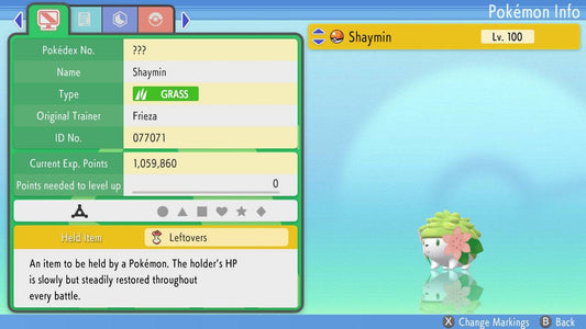 Pokemon Brilliant Diamond and Shining Pearl Shaymin 6IV-EV Trained - Pokemon4Ever