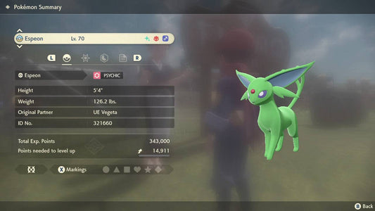 Pokemon Legends Arceus Shiny Alpha Espeon Max Effort Levels 6IV-EV Trained - Pokemon4Ever