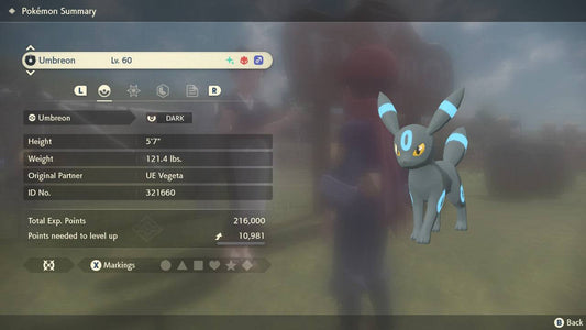 Pokemon Legends: Arceus Shiny Alpha Umbreon Max Effort Levels 6IV-EV Trained - Pokemon4Ever