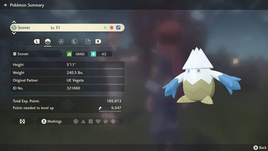 Pokemon Legends: Arceus Shiny Alpha Snover Max Effort Levels 6IV-EV Trained - Pokemon4Ever