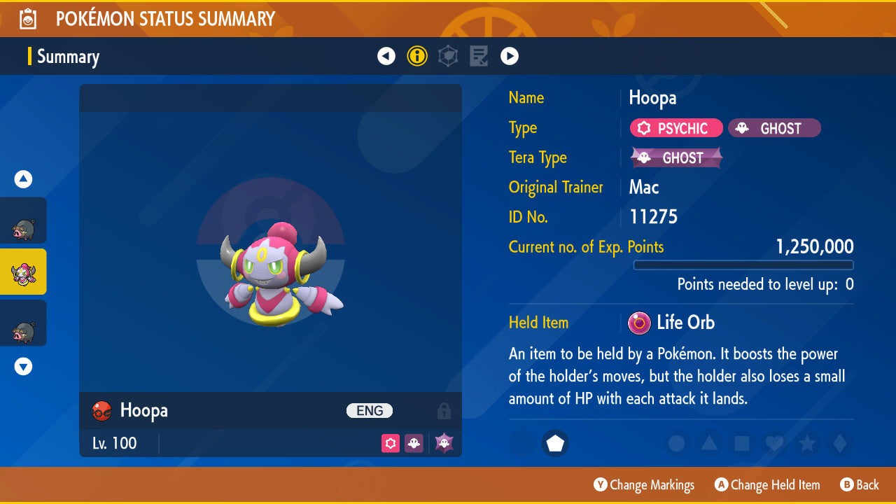 Pokemon Scarlet and Violet Hoopa 6IV-EV Trained - Pokemon4Ever