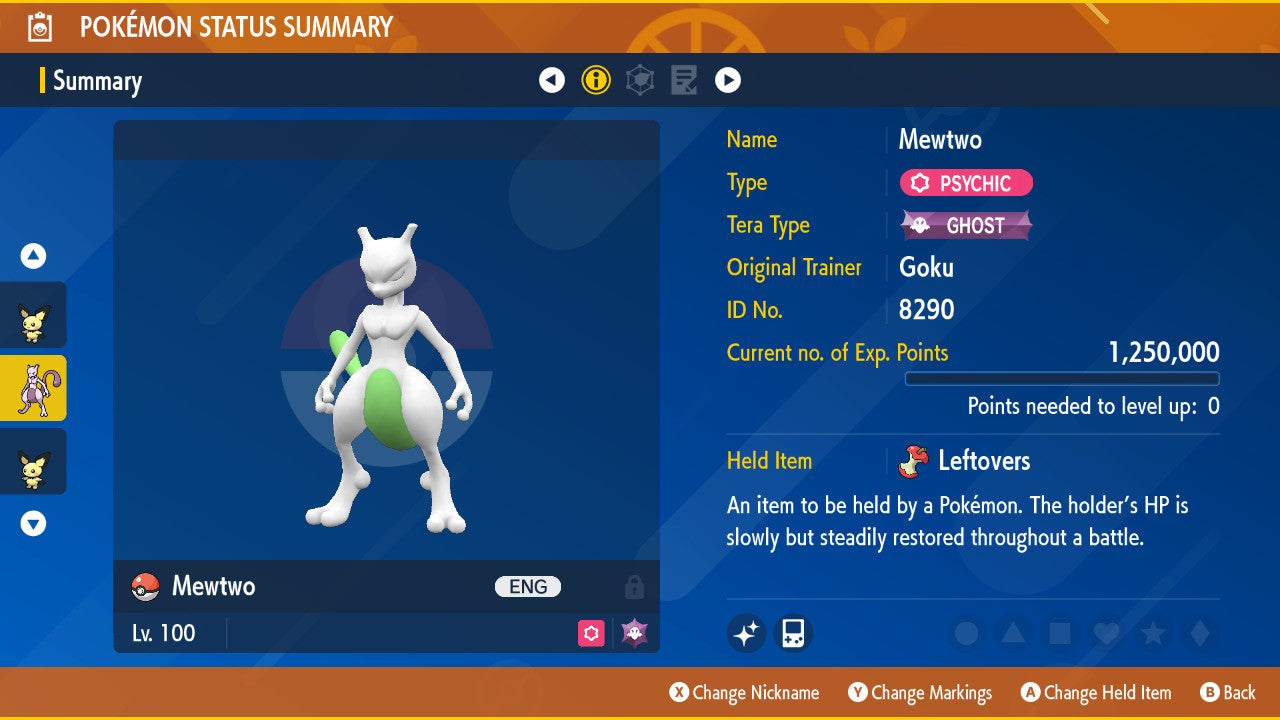 Pokemon Scarlet and Violet Shiny Mewtwo 6IV-EV Trained - Pokemon4Ever