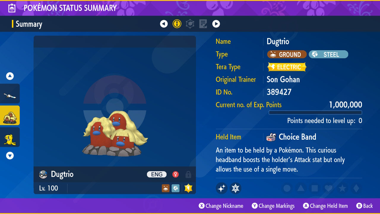 Pokemon Scarlet and Violet Shiny Alolan Dugtrio 6IV-EV Trained - Pokemon4Ever