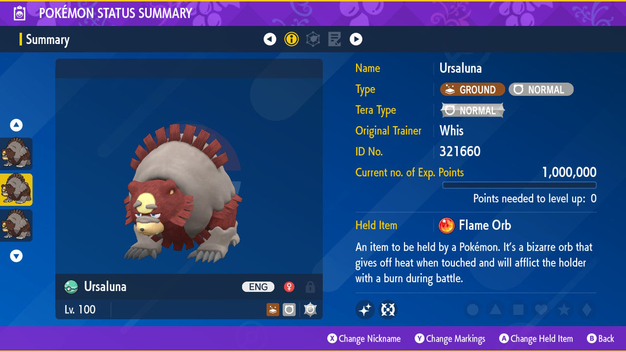 Pokemon Scarlet and Violet Shiny Ursaluna 6IV-EV Trained - Pokemon4Ever