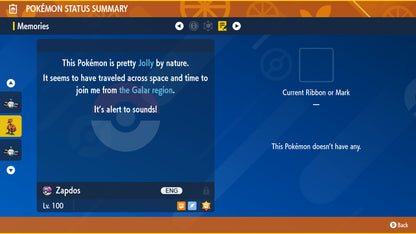 Pokemon Scarlet and Violet Galarian Zapdos 6IV-EV Trained - Pokemon4Ever