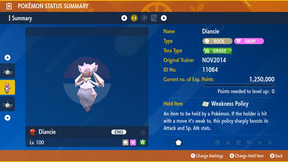 Pokemon Scarlet and Violet Diancie 6IV-EV Trained - Pokemon4Ever