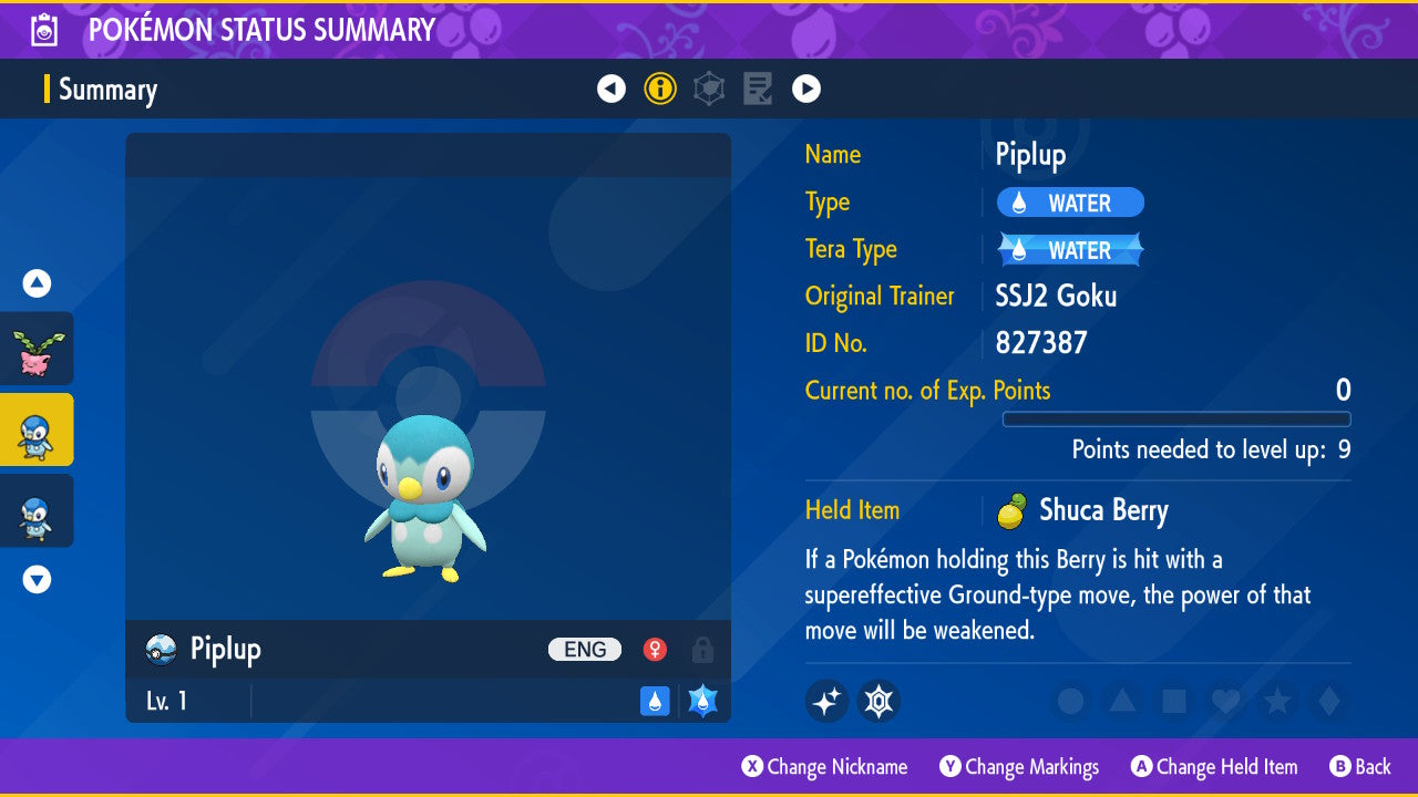 Pokemon Scarlet and Violet Shiny Piplup 6IV-EV Trained – Pokemon4Ever
