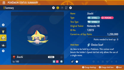 Pokemon Scarlet and Violet Shiny Jirachi 6IV-EV Trained - Pokemon4Ever