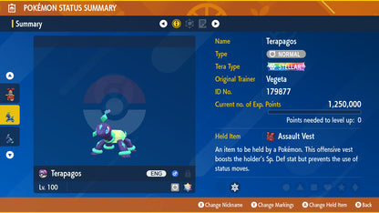 Pokemon Scarlet and Violet Terapagos 6IV-EV Trained - Pokemon4Ever