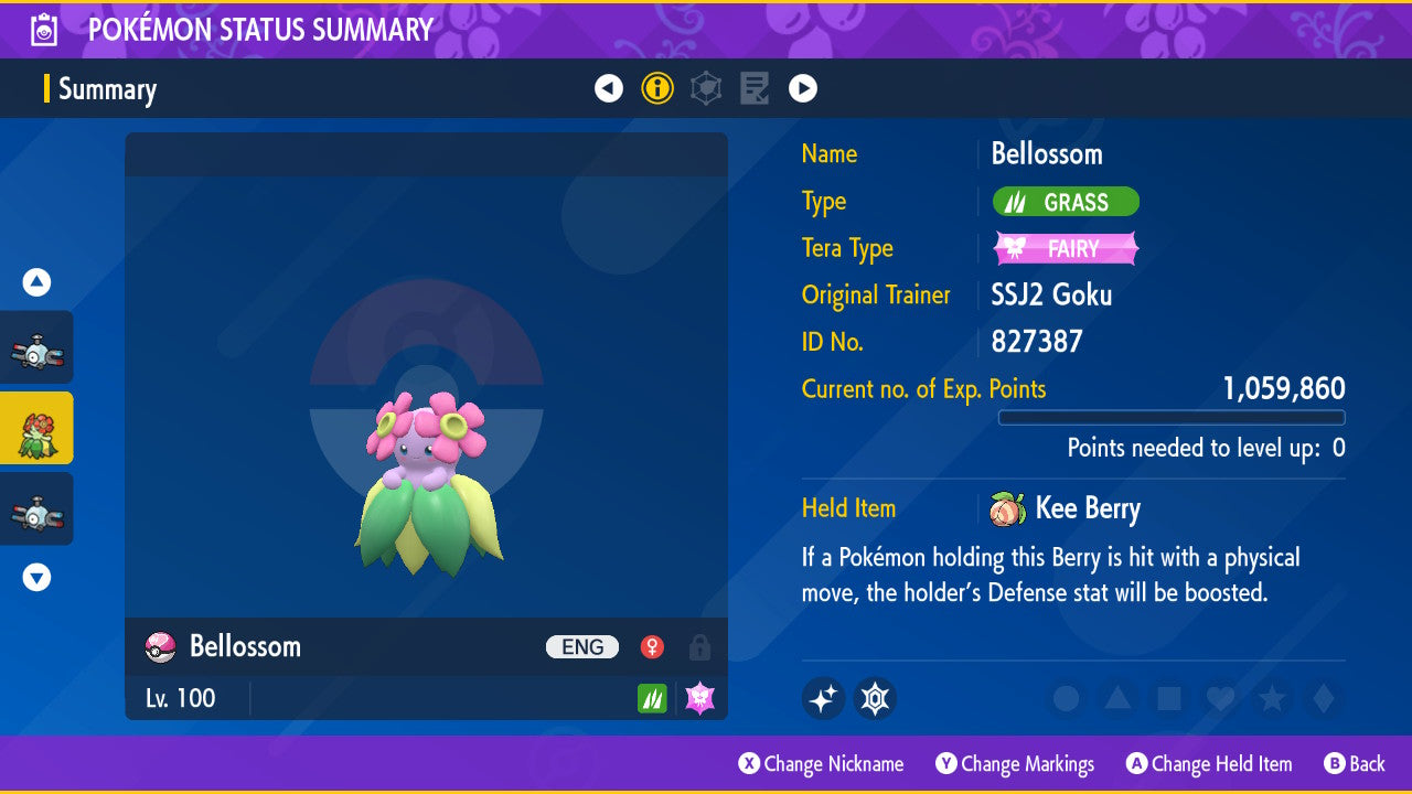 Pokemon Scarlet and Violet Shiny Bellossom 6IV-EV Trained - Pokemon4Ever