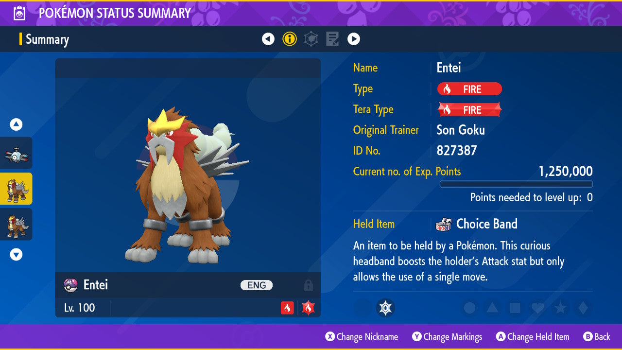 Pokemon Scarlet and Violet Entei 6IV-EV Trained - Pokemon4Ever