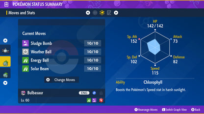 Pokemon Scarlet and Violet Marked Shiny Bulbasaur 6IV-EV Trained - Pokemon4Ever