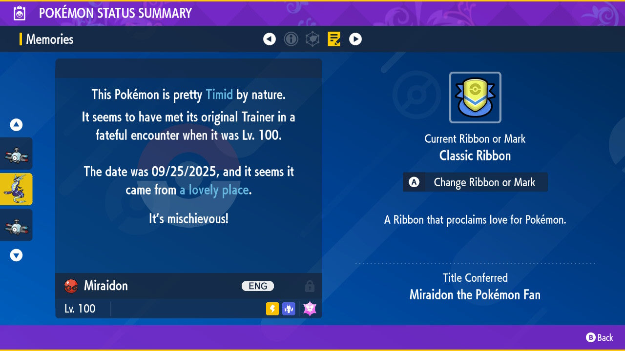 Pokemon Scarlet and Violet Shiny Miraidon 6IV-EV Trained - Pokemon4Ever