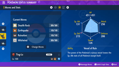 Pokemon Scarlet and Violet Shiny Ting-Lu 6IV-EV Trained - Pokemon4Ever