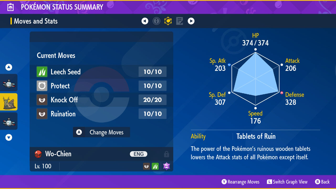 Pokemon Scarlet and Violet Shiny Wo-Chien 6IV-EV Trained - Pokemon4Ever