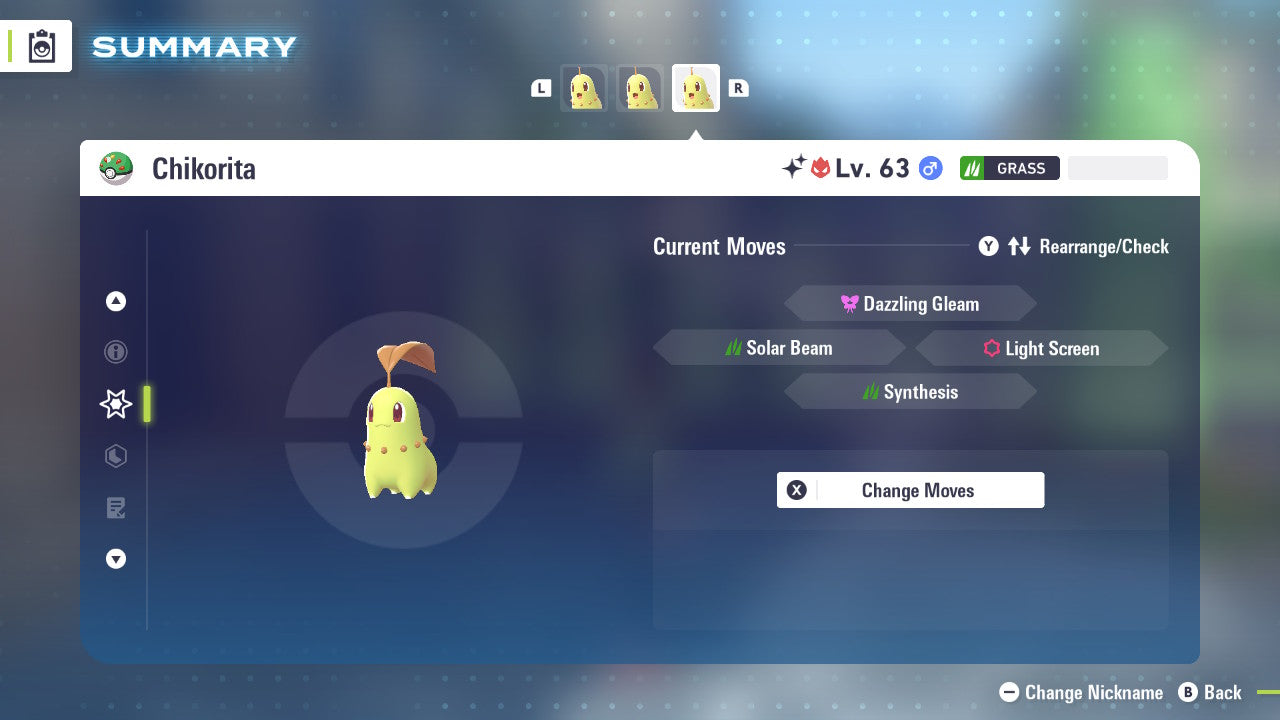 Pokemon Legends ZA Alpha Shiny Chikorita 6IV-EV Trained - Pokemon4Ever