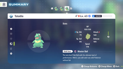 Pokemon Legends ZA Alpha Shiny Totodile 6IV-EV Trained - Pokemon4Ever