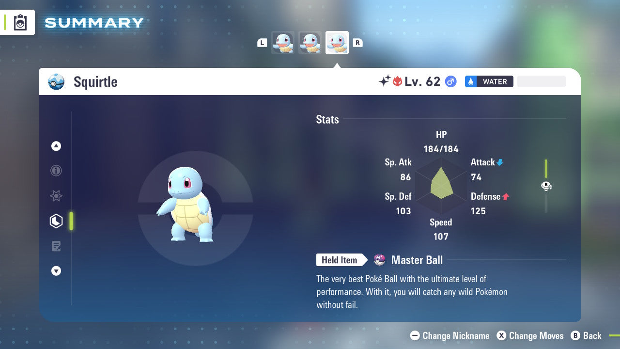 Pokemon Legends ZA Alpha Shiny Squirtle 6IV-EV Trained - Pokemon4Ever