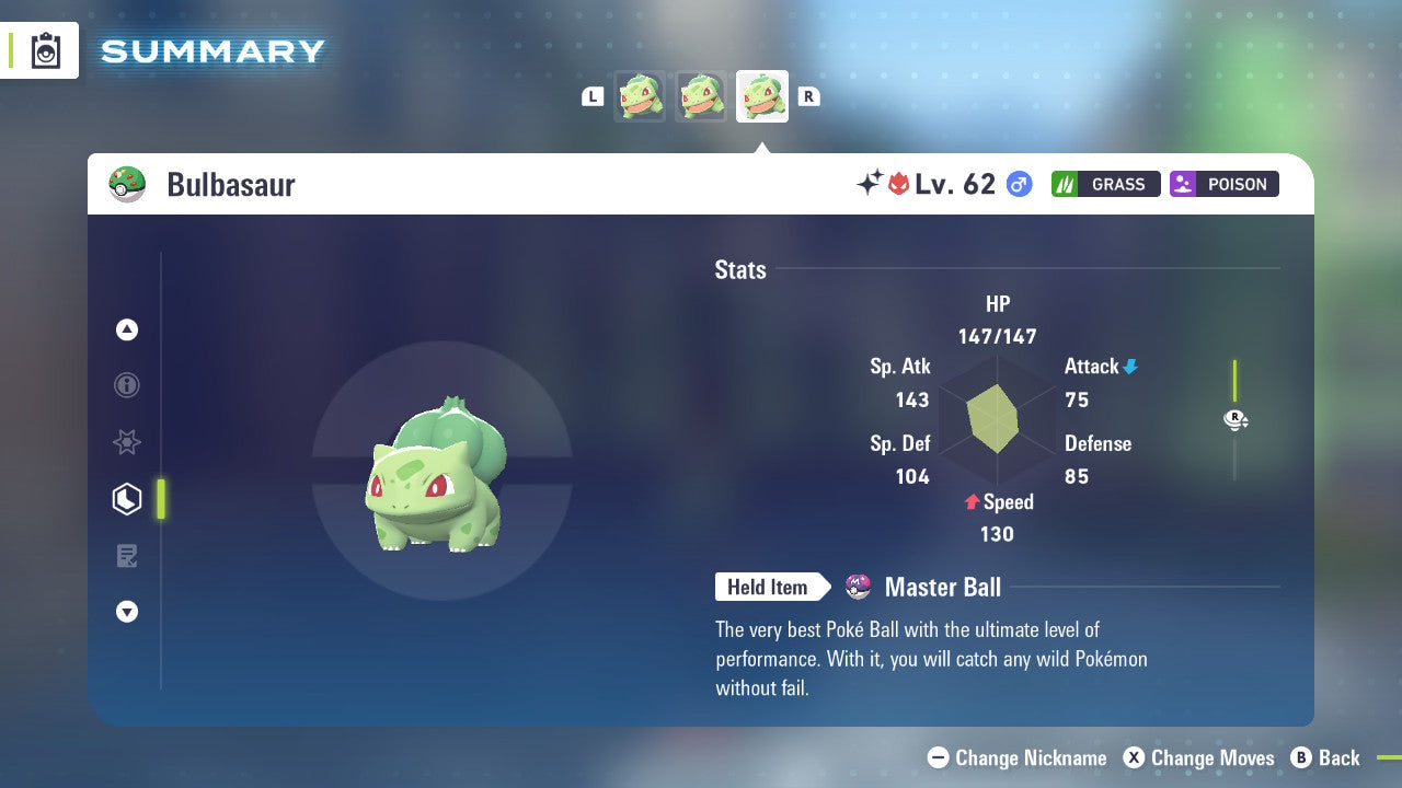 Pokemon Legends ZA Alpha Shiny Bulbasaur 6IV-EV Trained - Pokemon4Ever