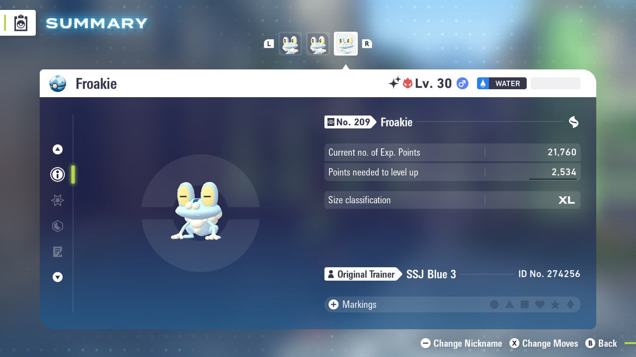 Pokemon Legends ZA Alpha Shiny Froakie 6IV-EV Trained - Pokemon4Ever