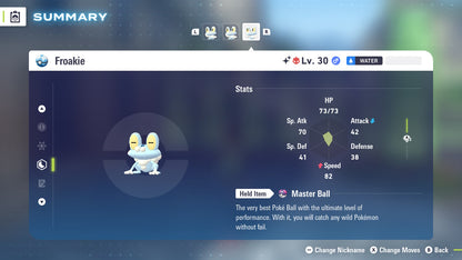 Pokemon Legends ZA Alpha Shiny Froakie 6IV-EV Trained - Pokemon4Ever