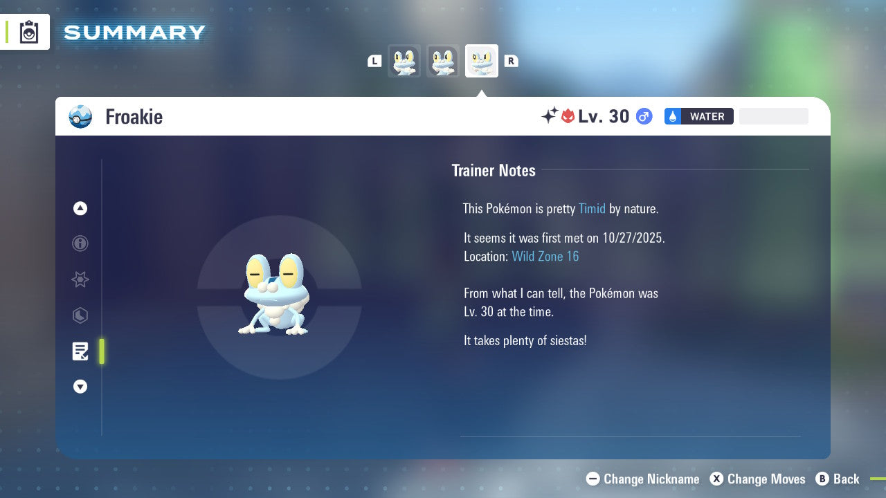 Pokemon Legends ZA Alpha Shiny Froakie 6IV-EV Trained - Pokemon4Ever