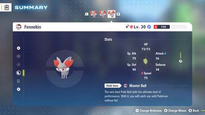 Pokemon Legends ZA Alpha Shiny Fennekin 6IV-EV Trained - Pokemon4Ever