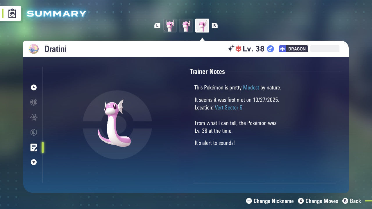 Pokemon Legends ZA Alpha Shiny Dratini 6IV-EV Trained - Pokemon4Ever