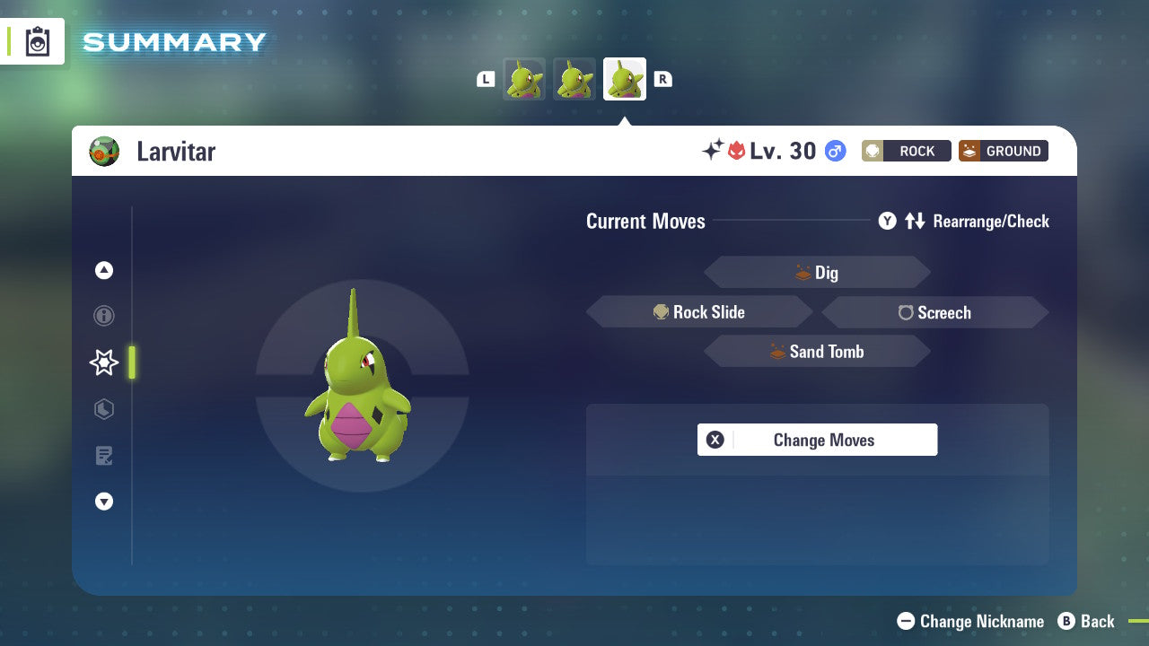 Pokemon Legends ZA Alpha Shiny Larvitar 6IV-EV Trained - Pokemon4Ever