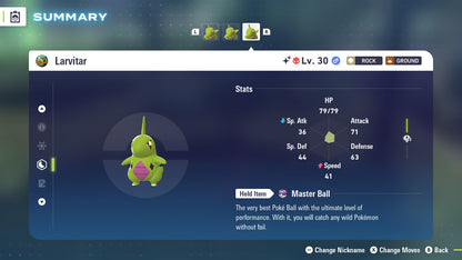 Pokemon Legends ZA Alpha Shiny Larvitar 6IV-EV Trained - Pokemon4Ever