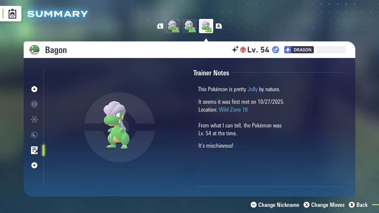 Pokemon Legends ZA Alpha Shiny Bagon 6IV-EV Trained - Pokemon4Ever