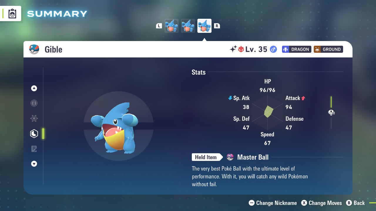 Pokemon Legends ZA Alpha Shiny Gible 6IV-EV Trained - Pokemon4Ever