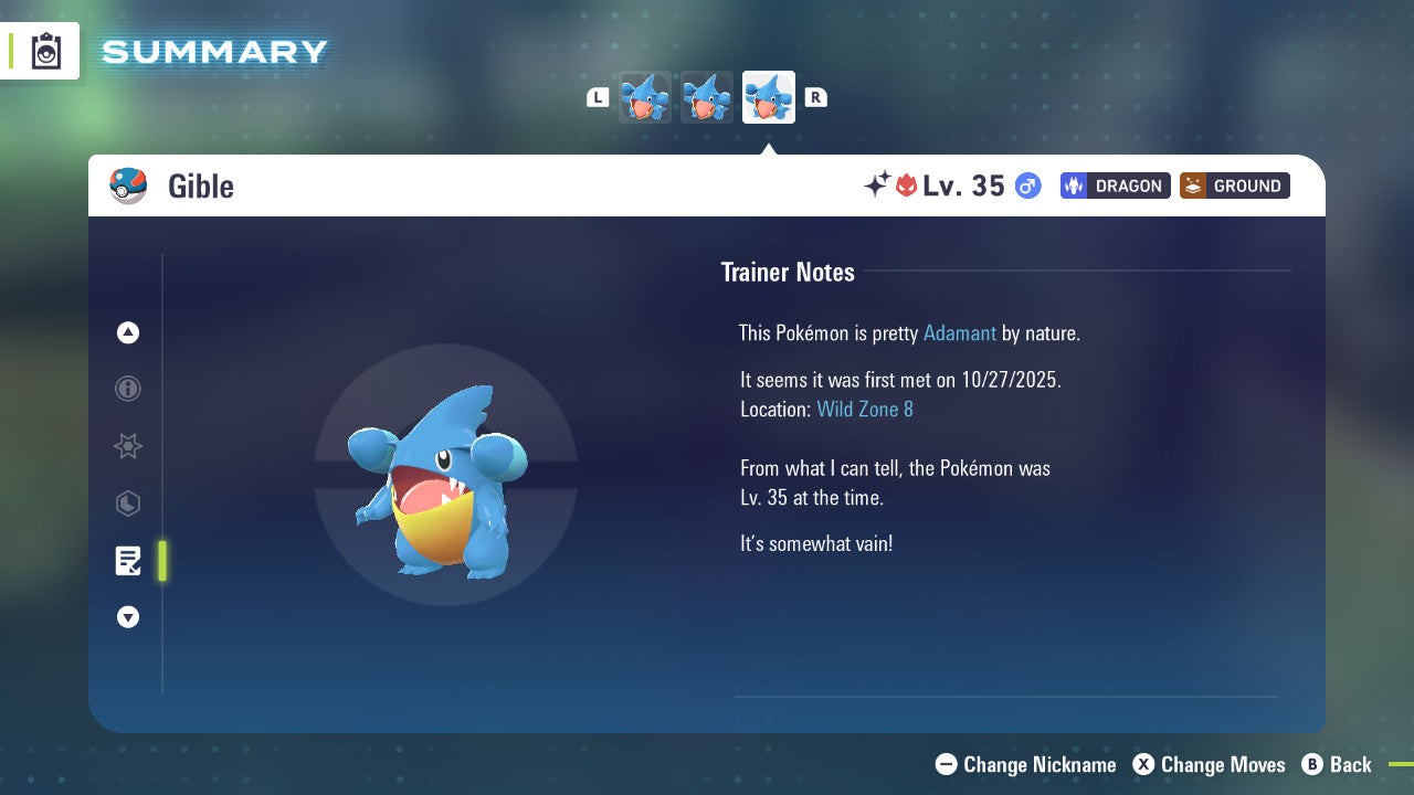 Pokemon Legends ZA Alpha Shiny Gible 6IV-EV Trained - Pokemon4Ever