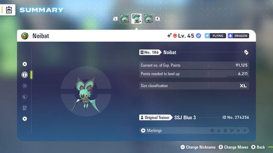 Pokemon Legends ZA Alpha Shiny Noibat 6IV-EV Trained - Pokemon4Ever