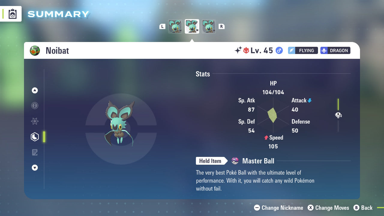 Pokemon Legends ZA Alpha Shiny Noibat 6IV-EV Trained - Pokemon4Ever