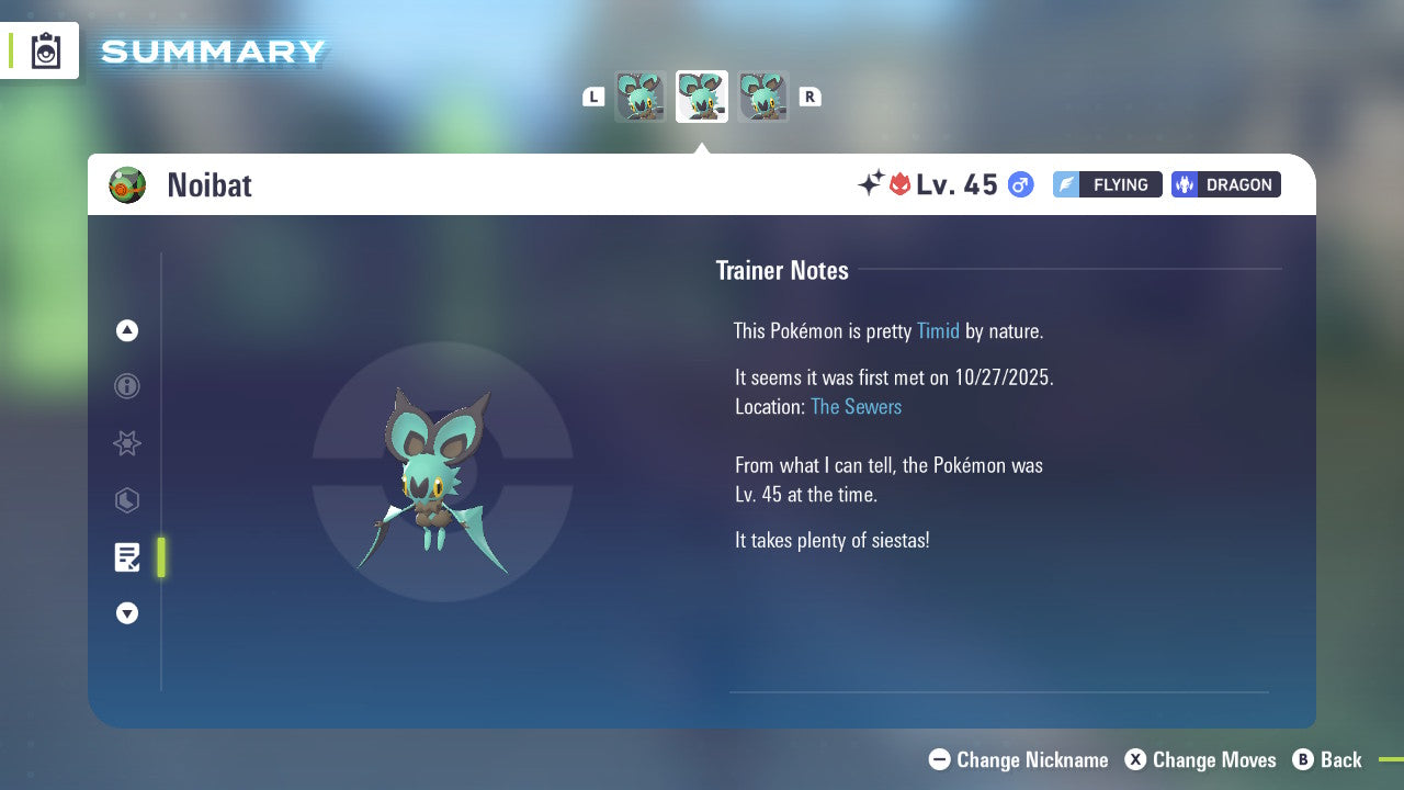 Pokemon Legends ZA Alpha Shiny Noibat 6IV-EV Trained - Pokemon4Ever